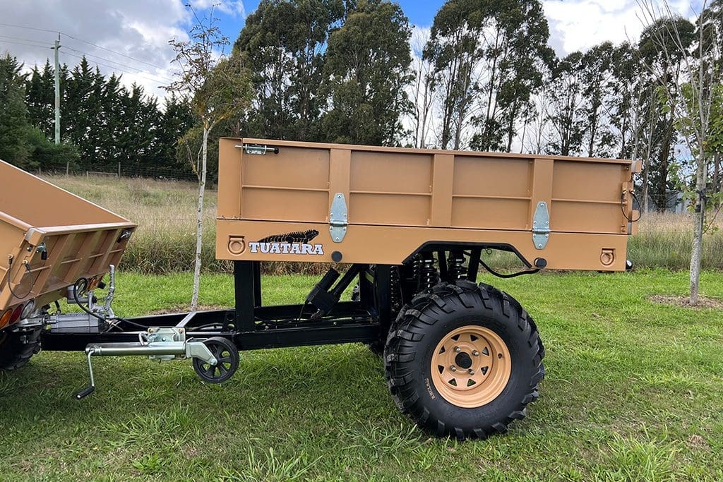 Trailer and accessories for side-by-side ATV UTV farm vehicle NZ
